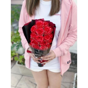 [現貨發售] Eternal Florist - 石鹼香皂永生花束21朵連禮盒 / LED Rose